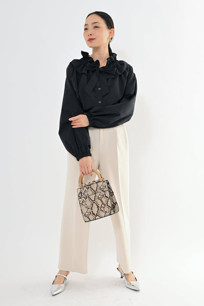 [予約] フリルカラーブラウス（無地）