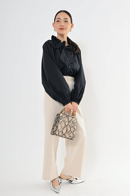 [予約] フリルカラーブラウス（無地）