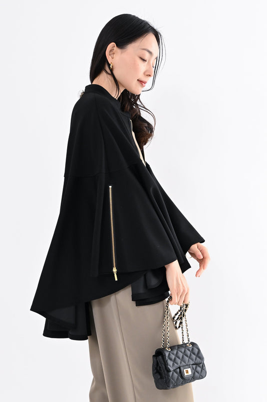 襟パールポンチョ