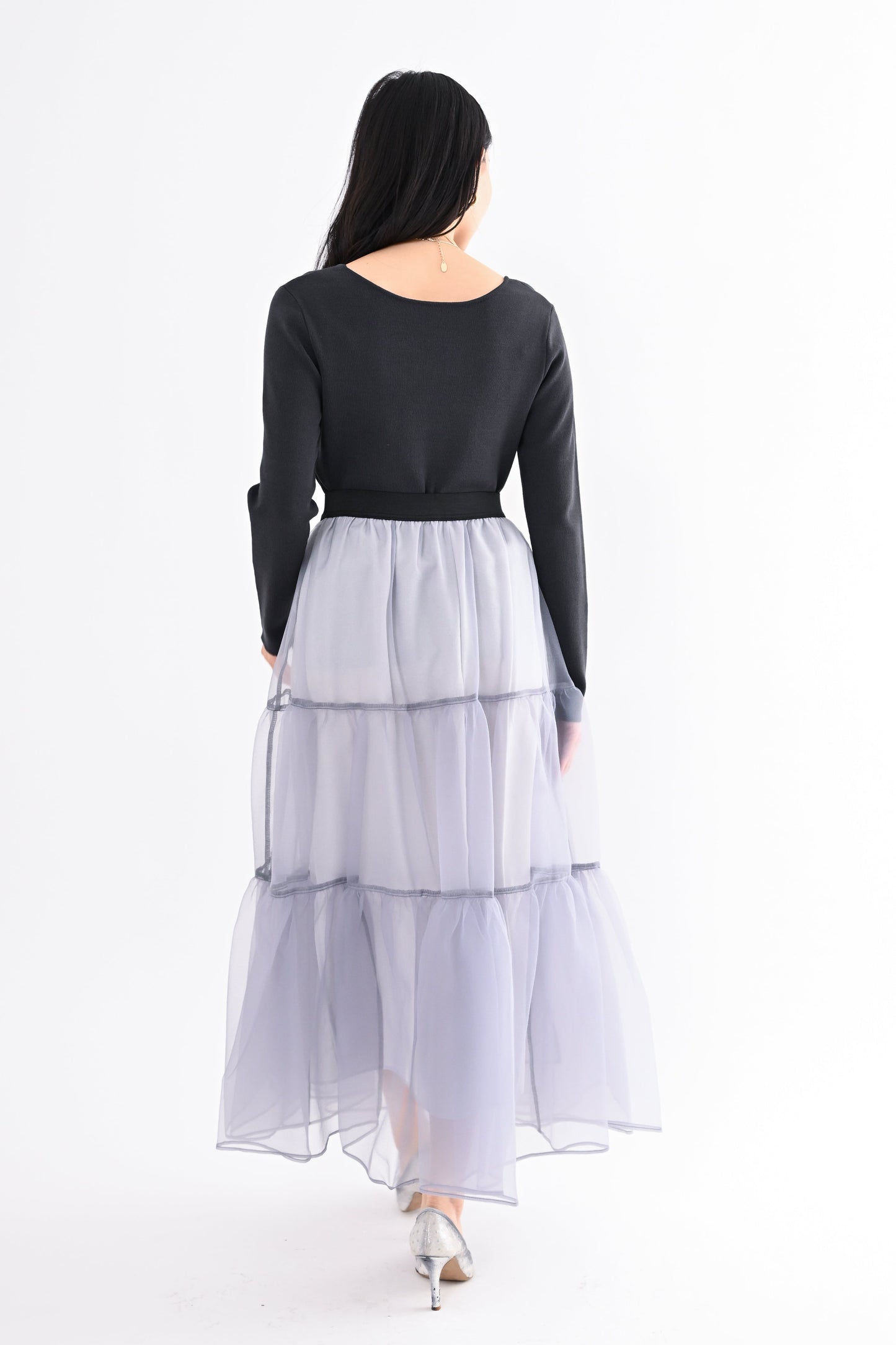 オーガンジーティアードスカート