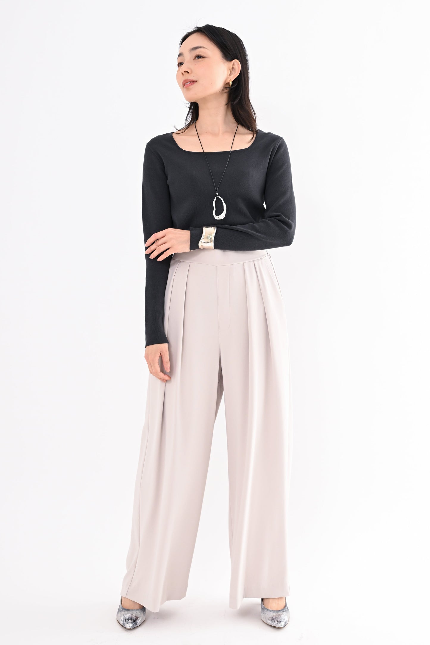 ハイウエストストレートパンツ2