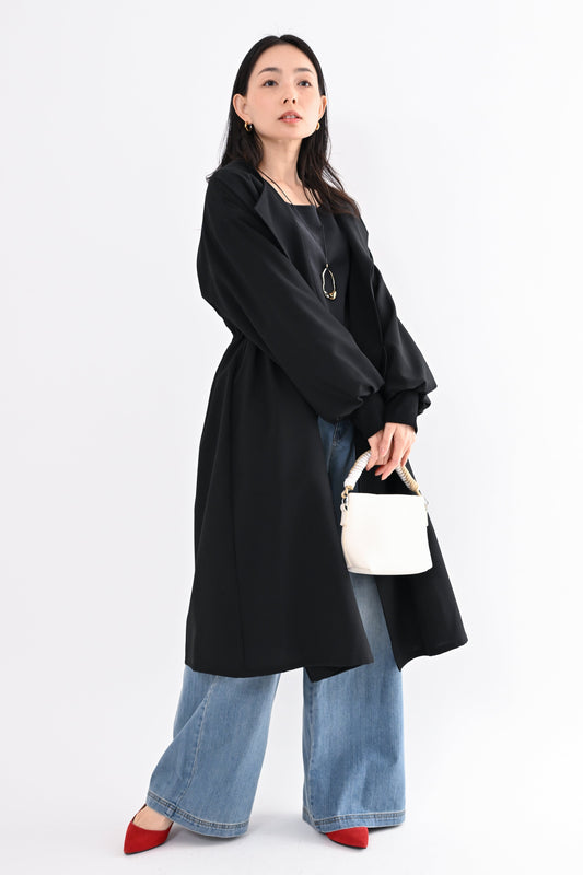 シャーリングギャザーコート