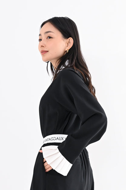 〈50%OFF〉カフス付ブラウス