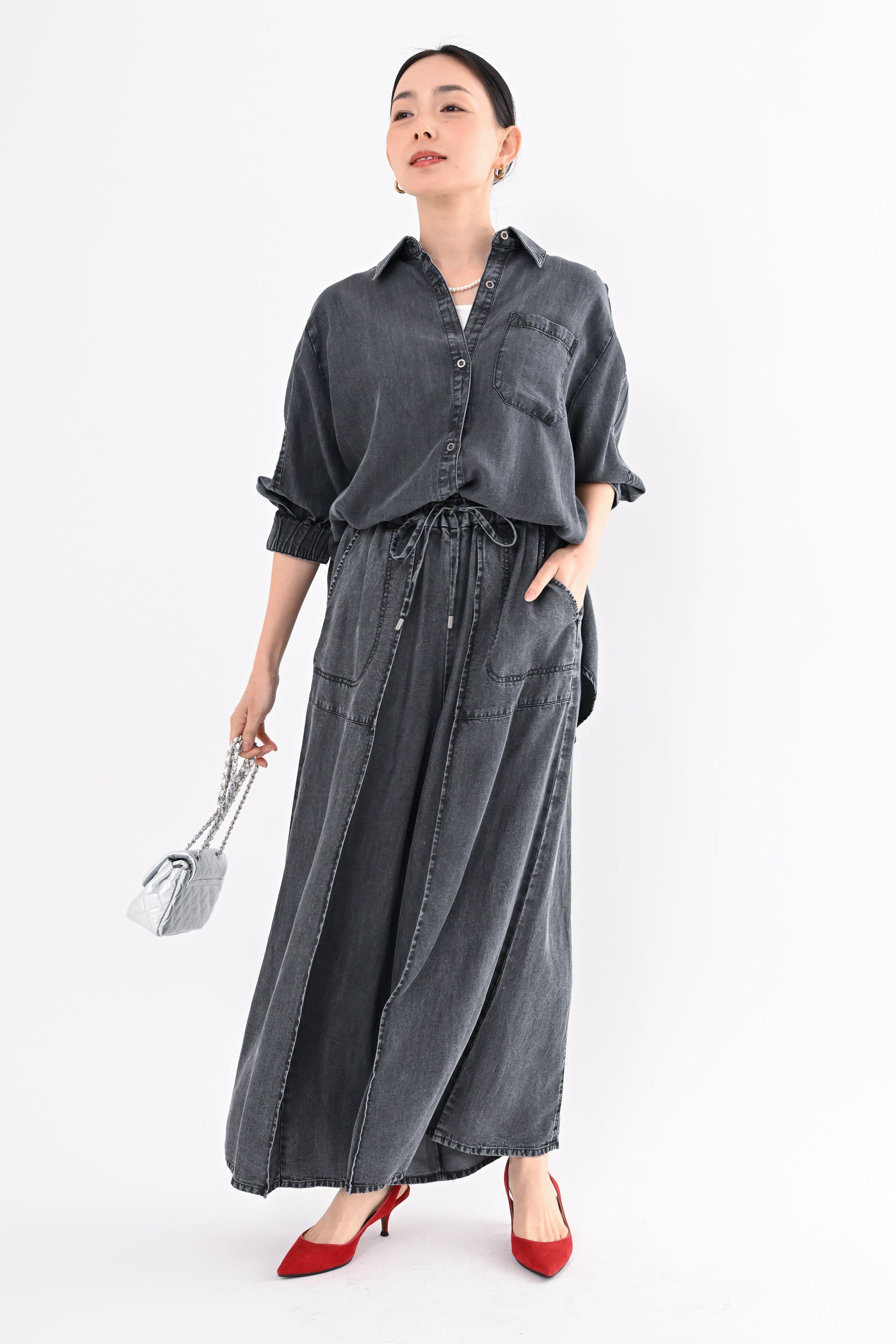 テンセルデニムワイドパンツ｜パンツ｜good mood madam ( グッドムード