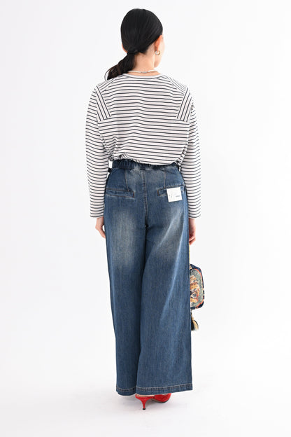 UVカットデニムワイドパンツ