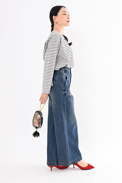 UVカットデニムワイドパンツ