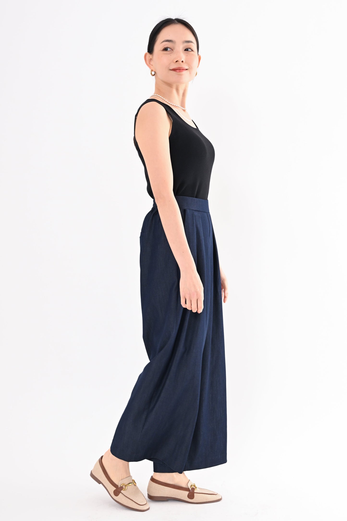 デニムハイウエストパンツ