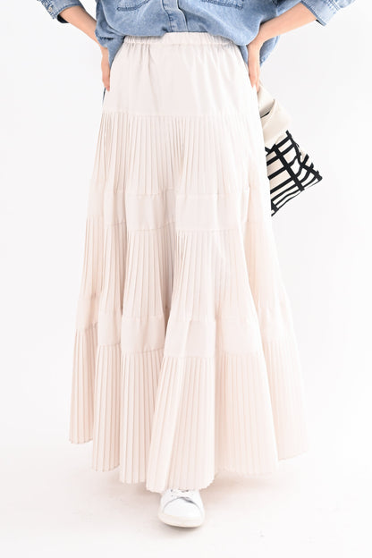 プリーツティアードスカート