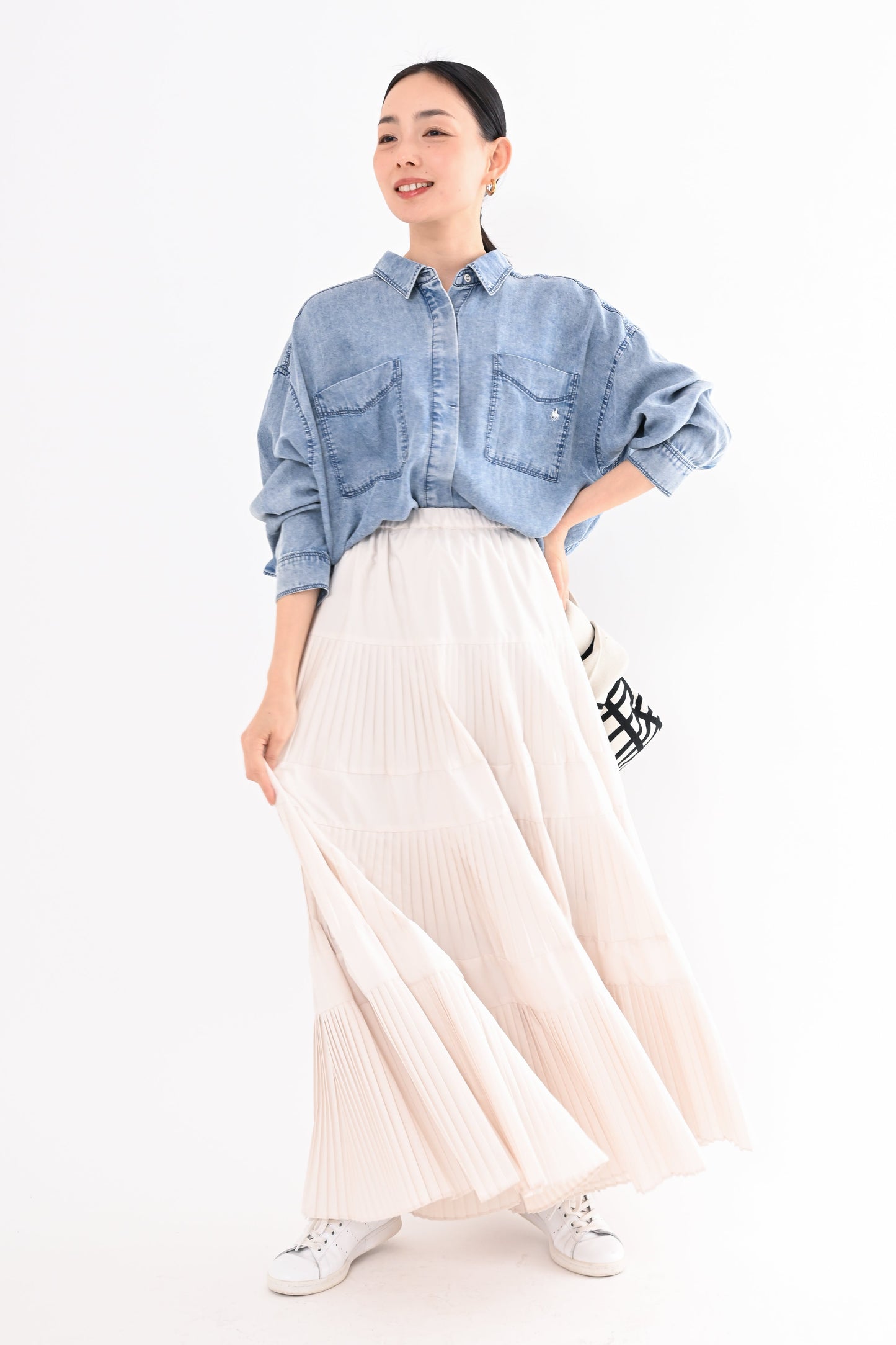 プリーツティアードスカート