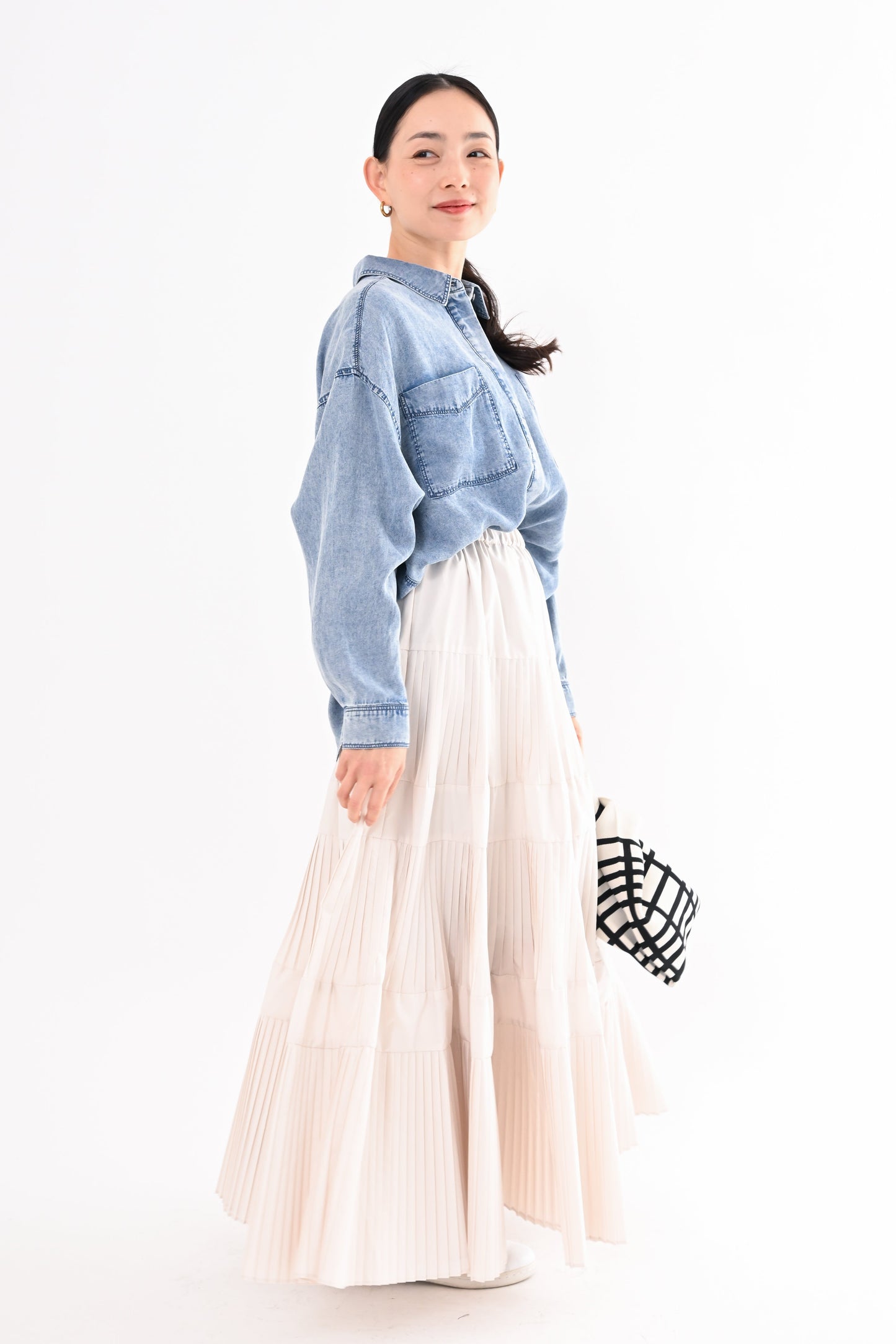 プリーツティアードスカート