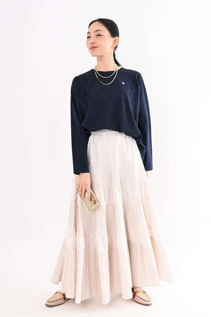 プリーツティアードスカート