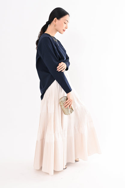 プリーツティアードスカート