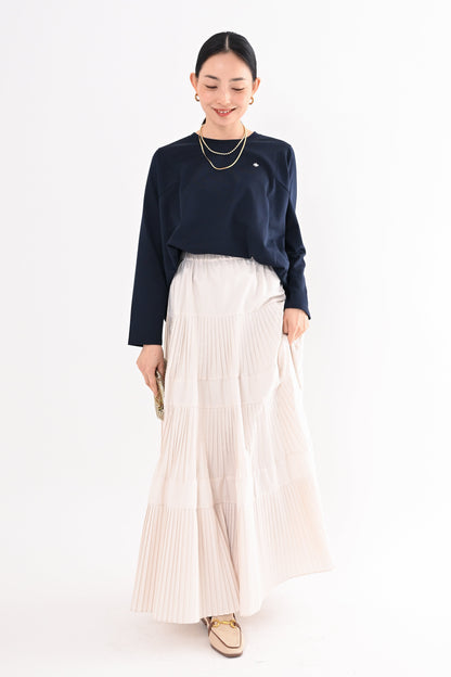 プリーツティアードスカート