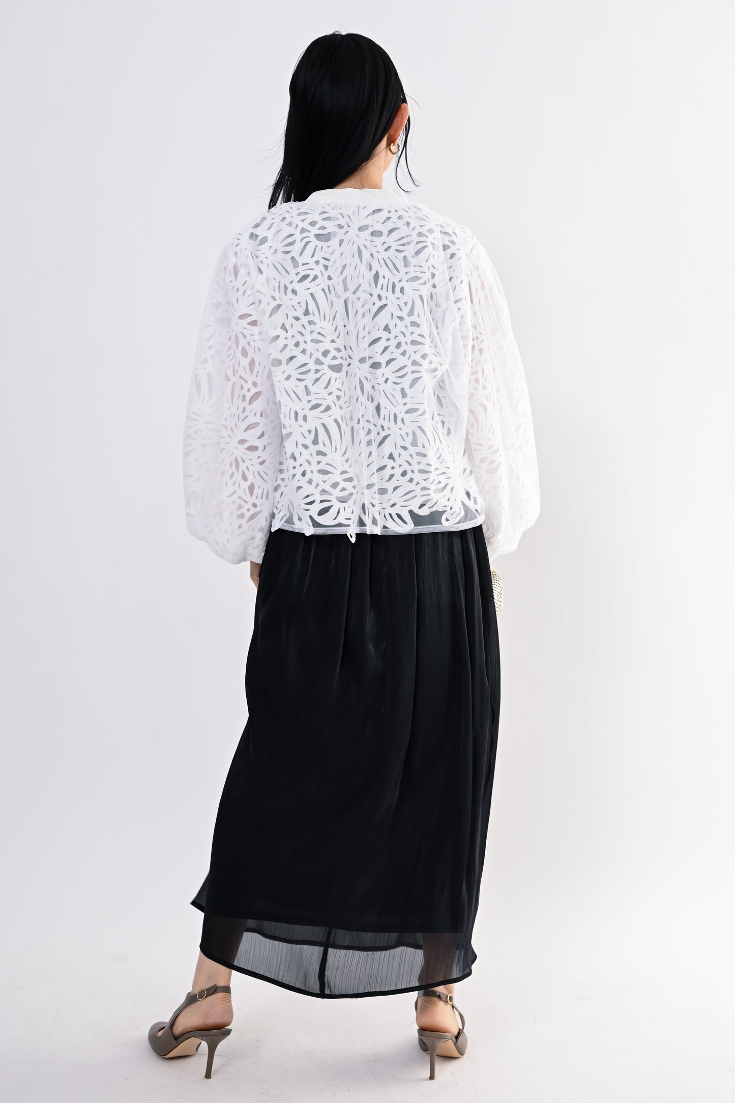 〈40%OFF〉レイヤードレースブルゾン