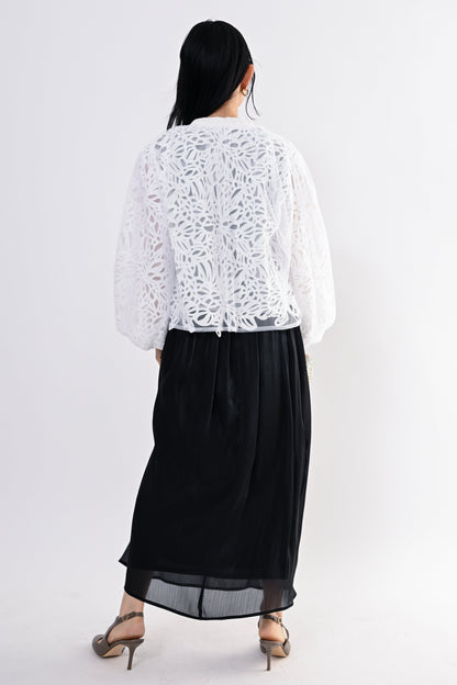 〈40%OFF〉レイヤードレースブルゾン