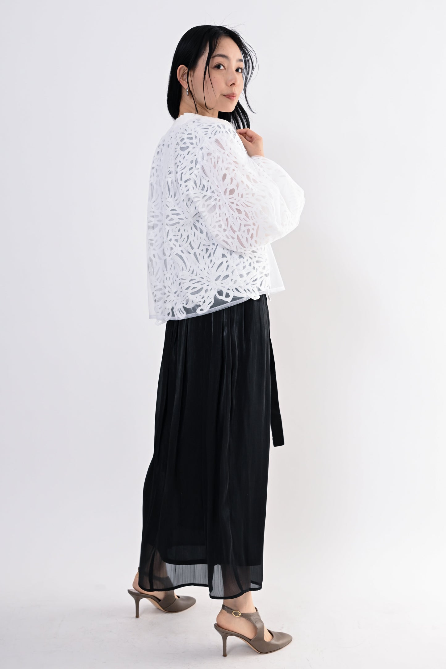 〈40%OFF〉レイヤードレースブルゾン