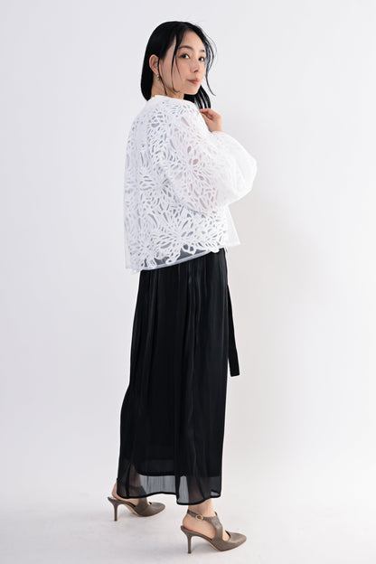 〈40%OFF〉レイヤードレースブルゾン