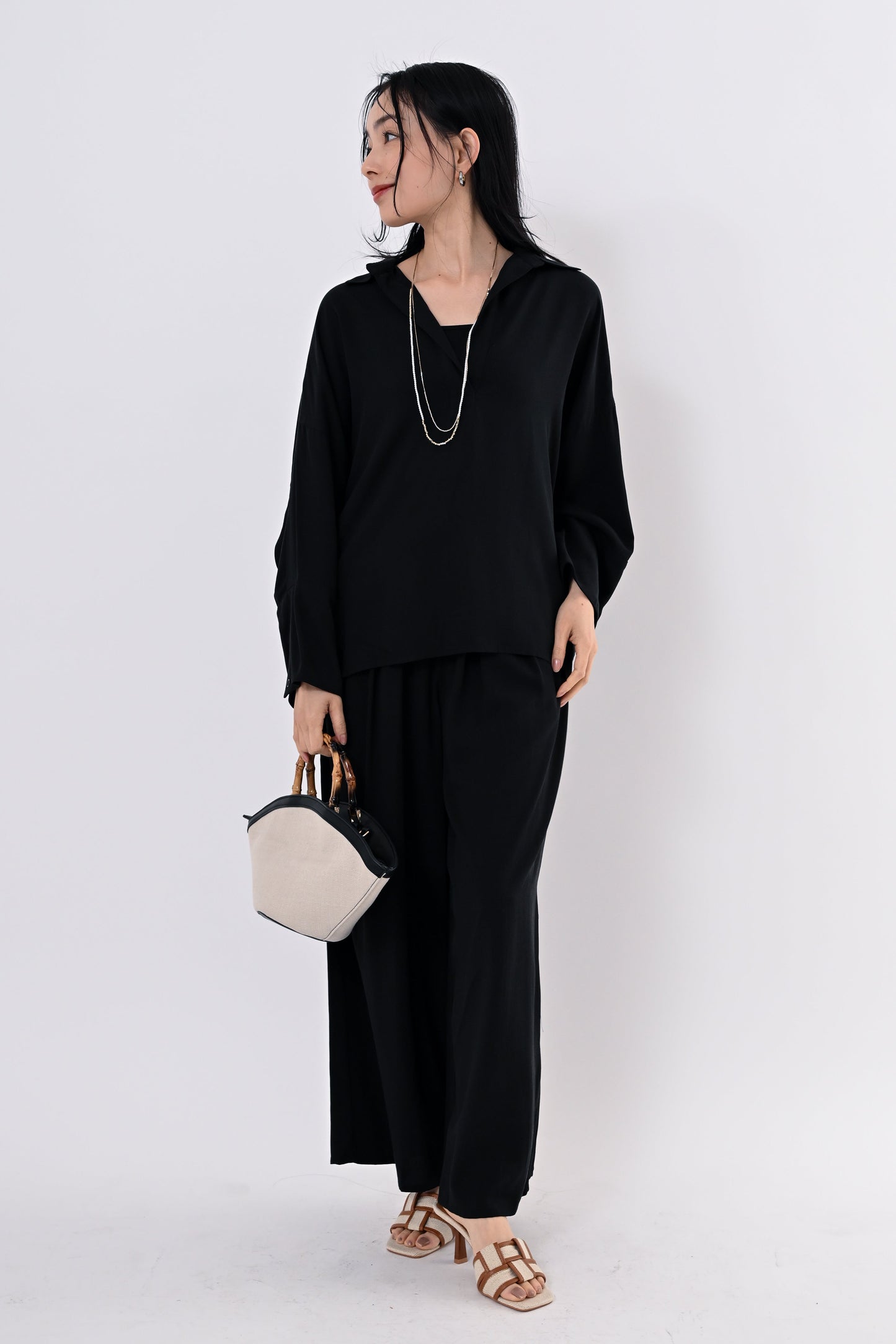 テンセルツイルスキッパーシャツ