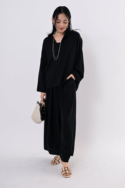 テンセルツイルワイドパンツ