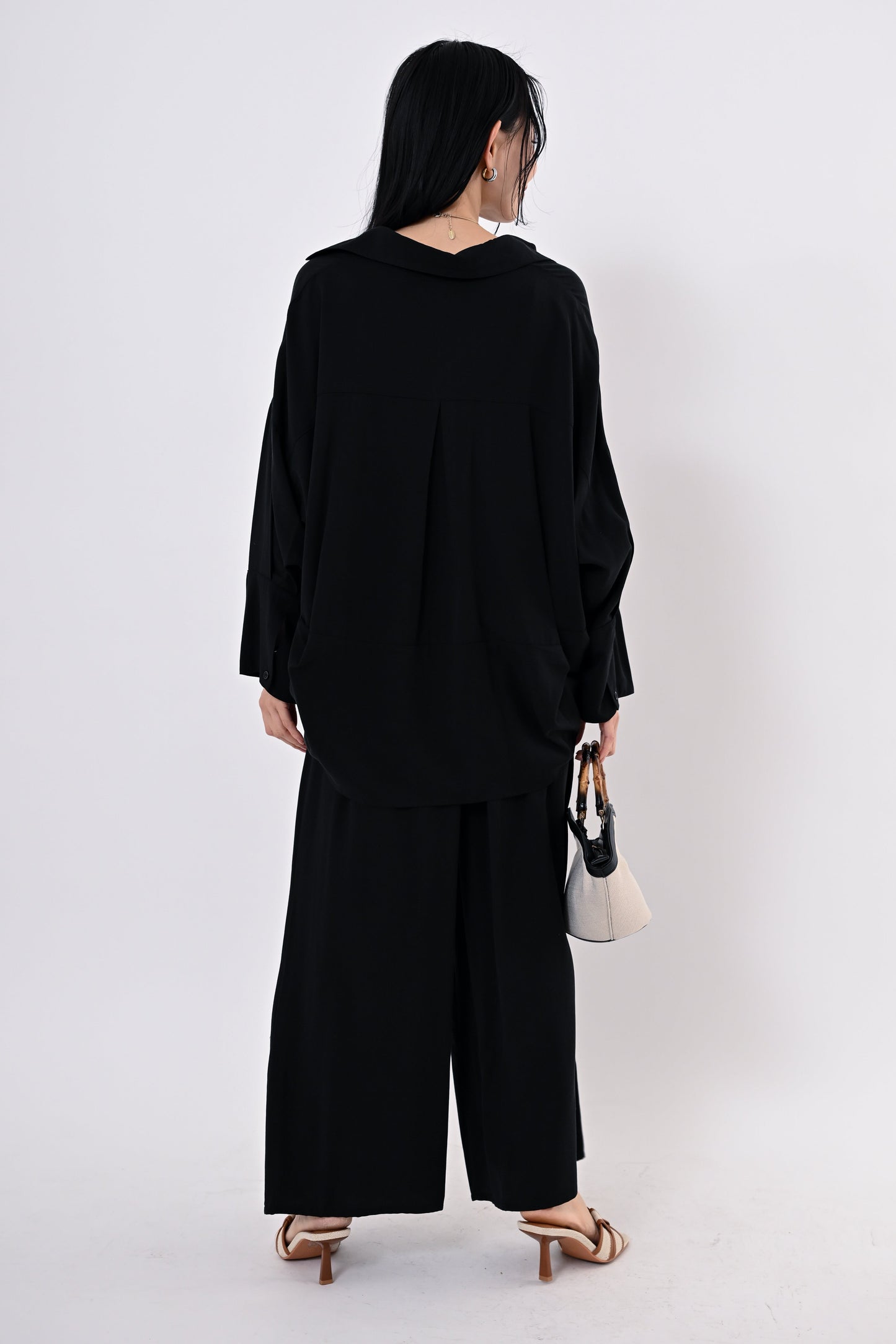 テンセルツイルワイドパンツ