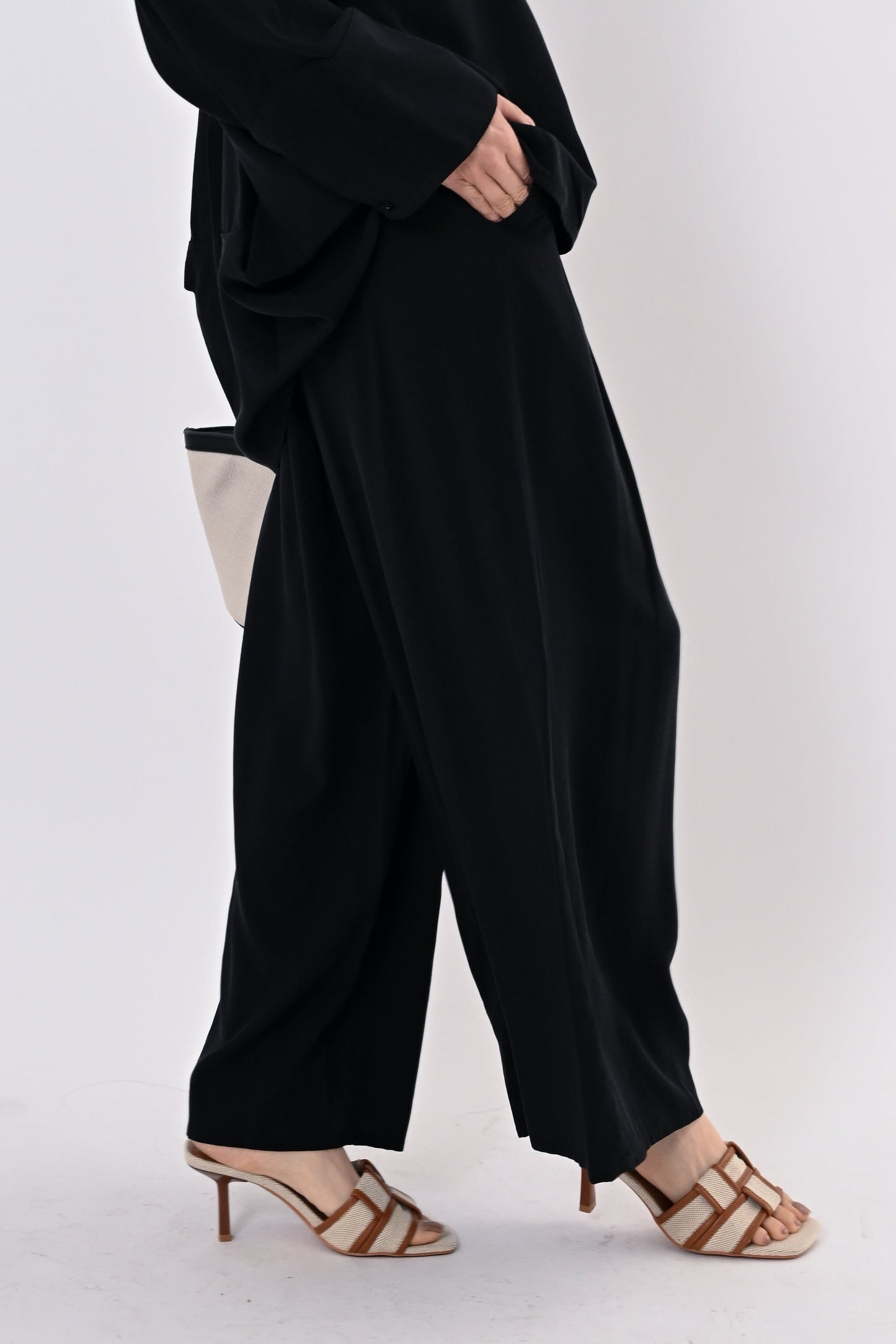 テンセルツイルワイドパンツ