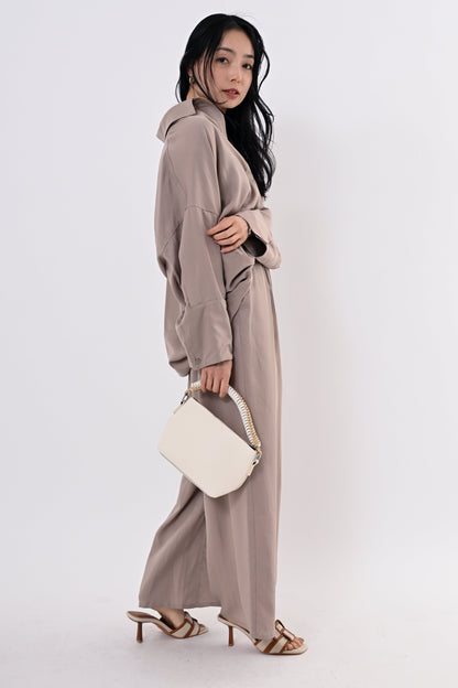 テンセルツイルワイドパンツ