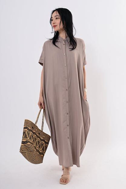 テンセルツイルシャツワンピース