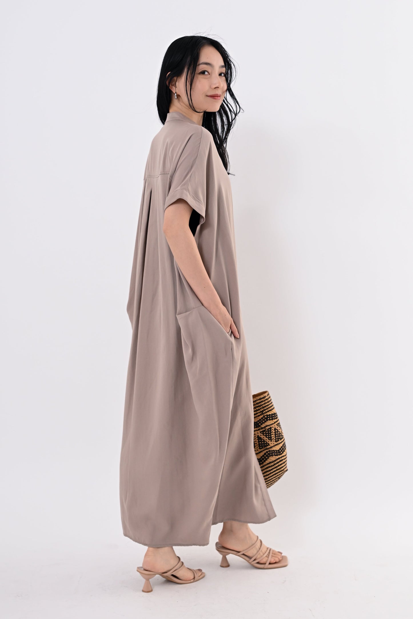 テンセルツイルシャツワンピース