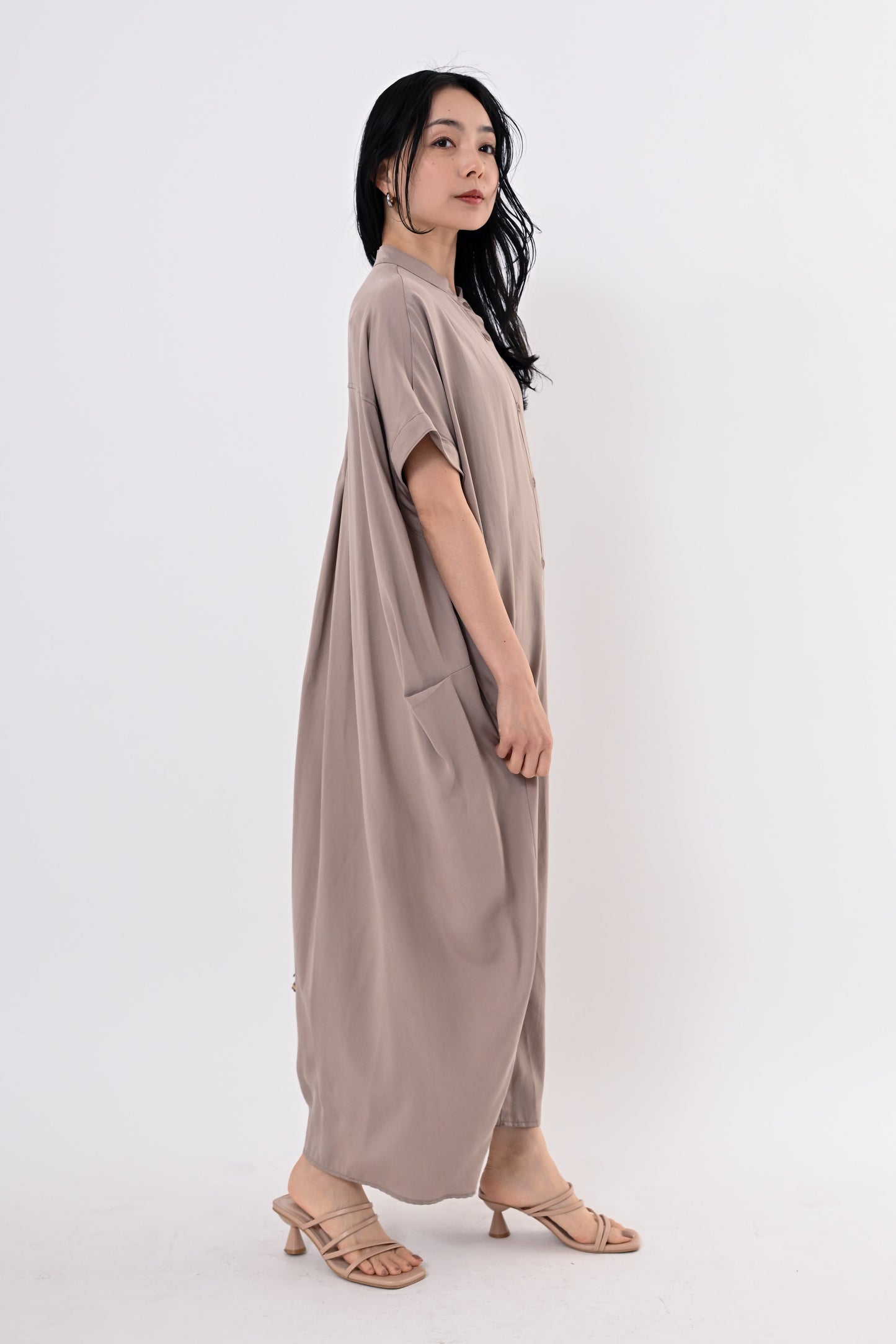 テンセルツイルシャツワンピース