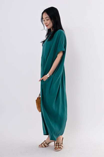 テンセルツイルシャツワンピース