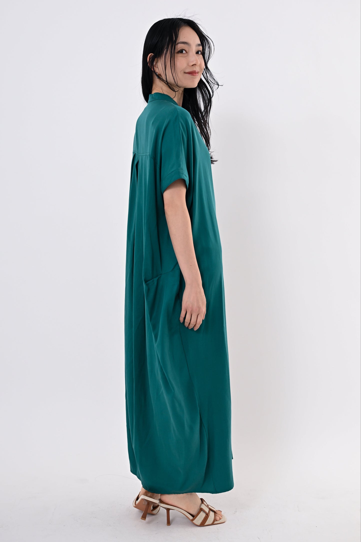 テンセルツイルシャツワンピース