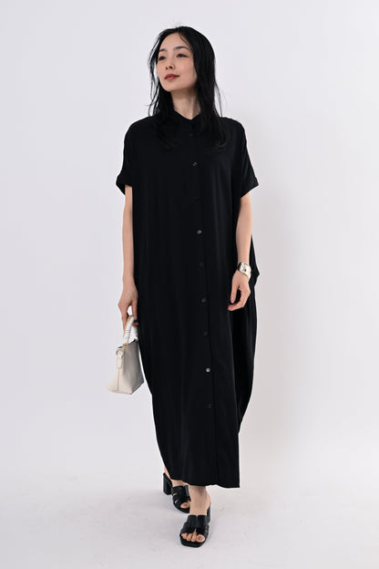 テンセルツイルシャツワンピース