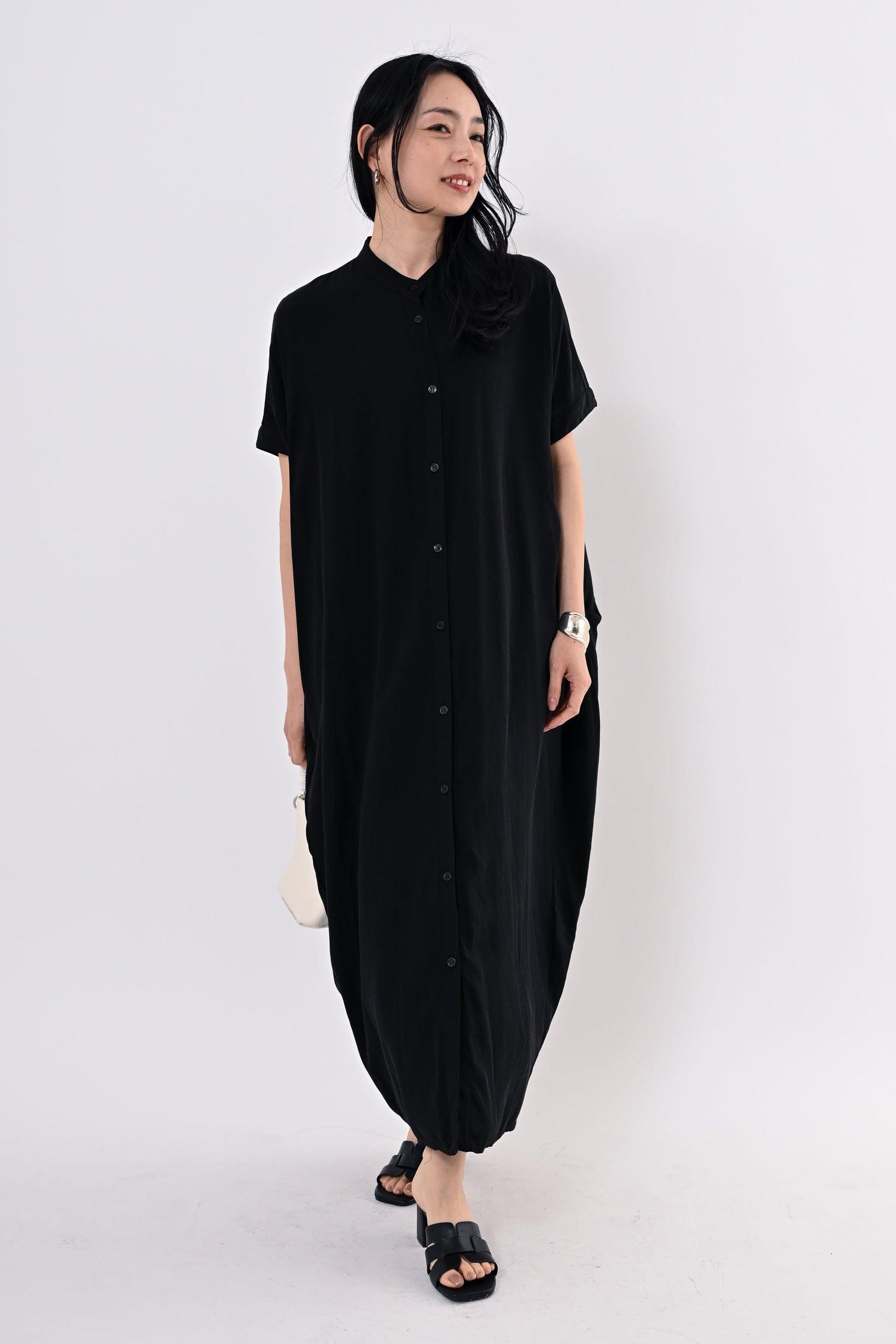 テンセルツイルシャツワンピース