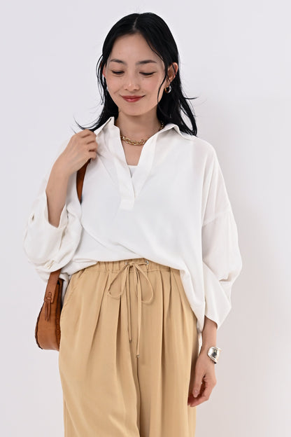 テンセルツイルスキッパーシャツ