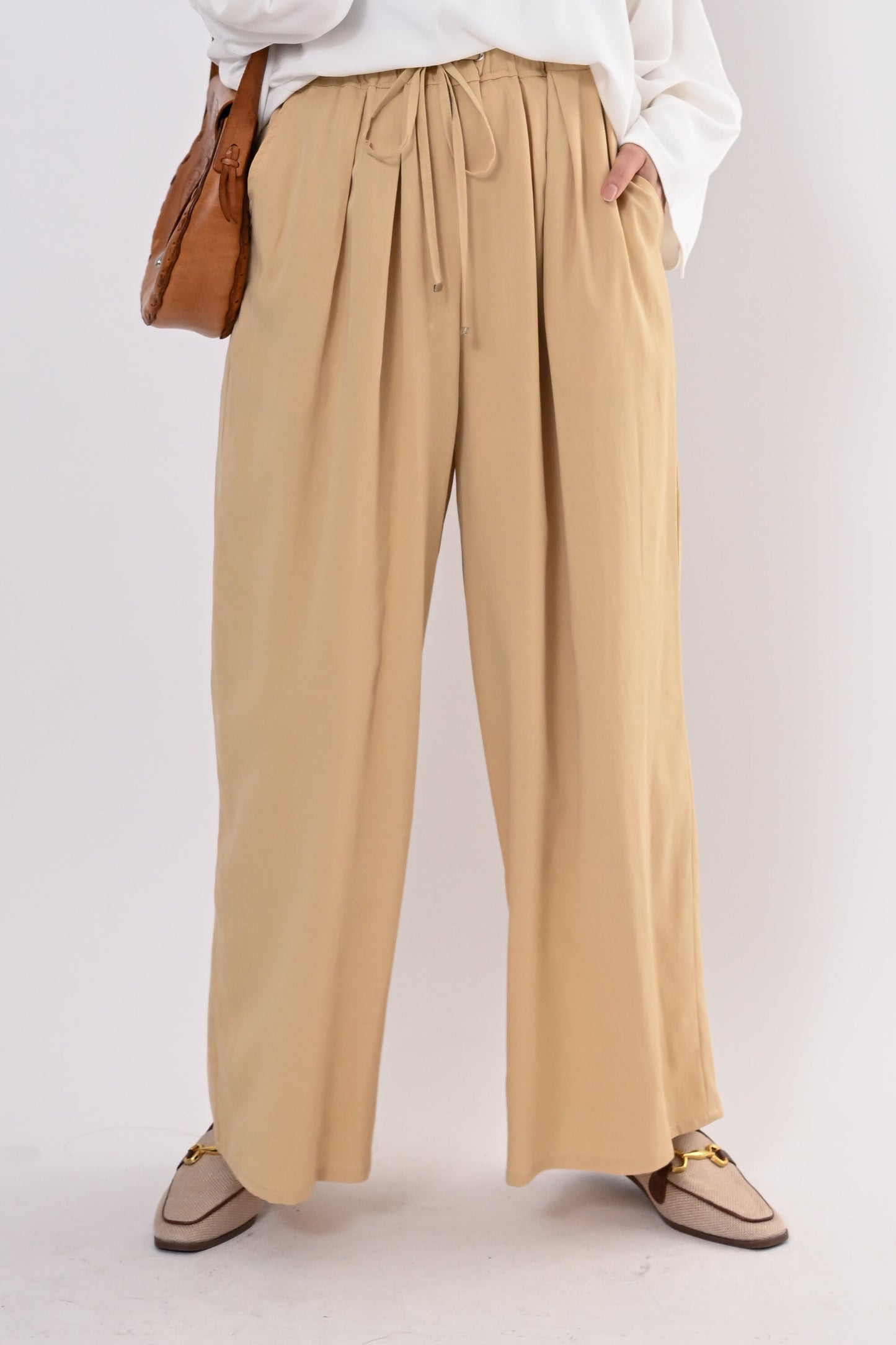 テンセルツイルワイドパンツ