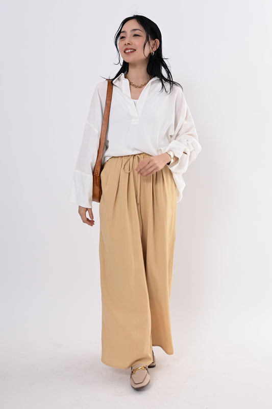 テンセルツイルワイドパンツ