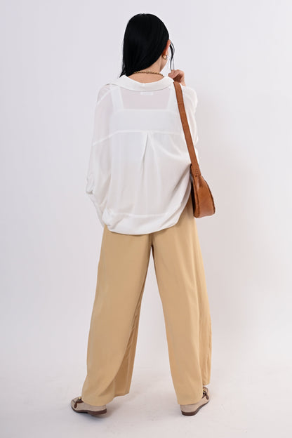 テンセルツイルワイドパンツ