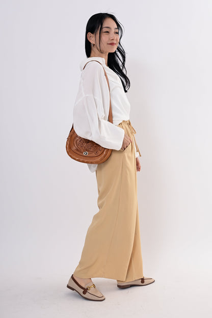 テンセルツイルワイドパンツ