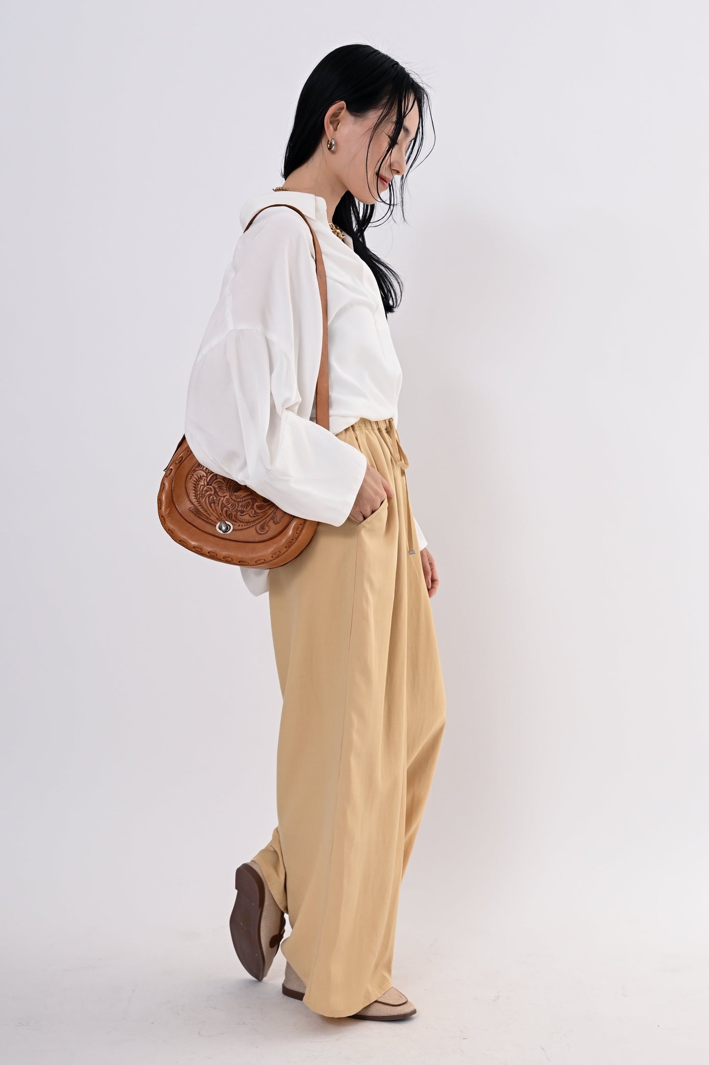 テンセルツイルスキッパーシャツ