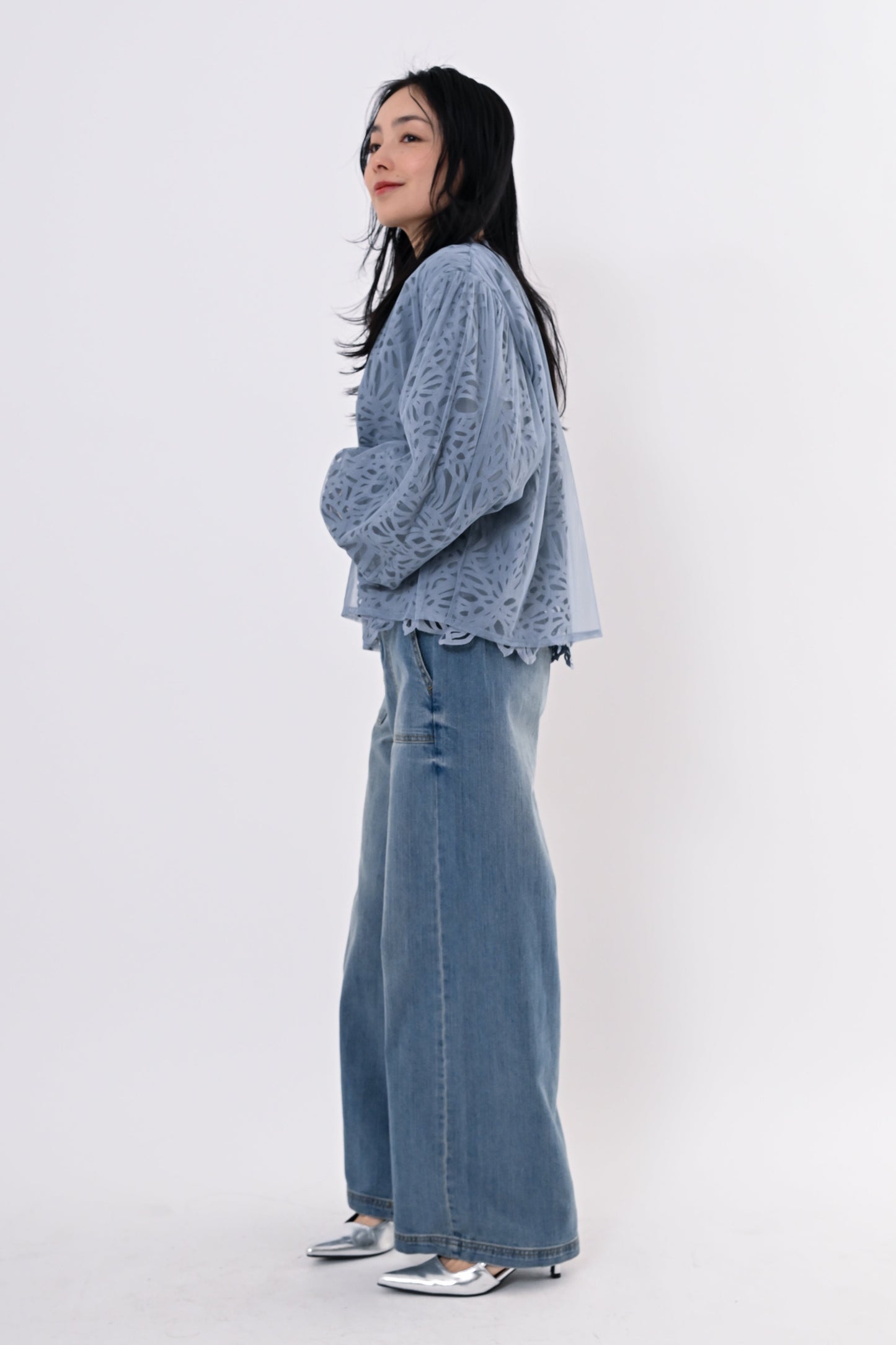 〈40%OFF〉レイヤードレースブルゾン