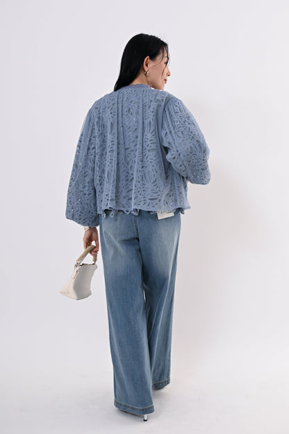 〈40%OFF〉レイヤードレースブルゾン