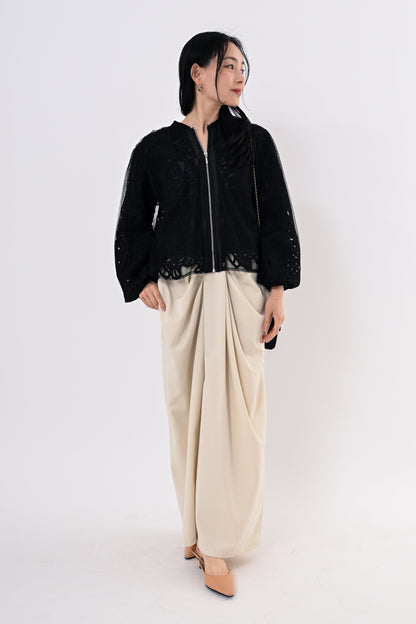 〈40%OFF〉レイヤードレースブルゾン