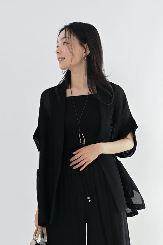 メッシュハーフスリーブジャケット