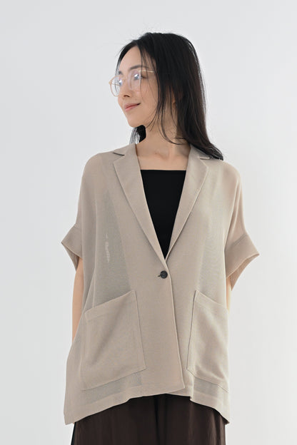 メッシュハーフスリーブジャケット