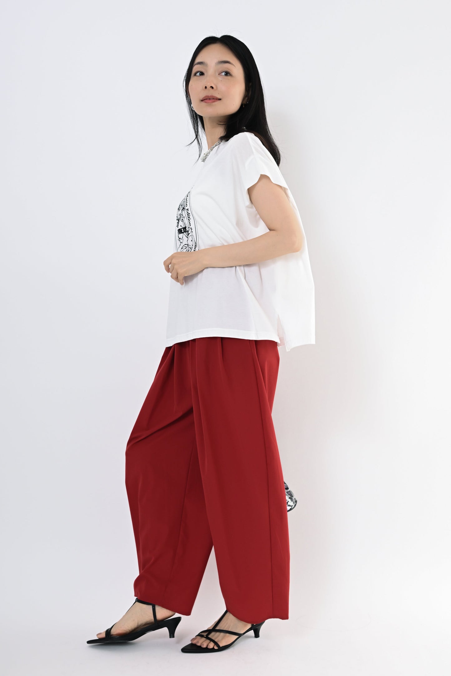 フロッキープリントTシャツ