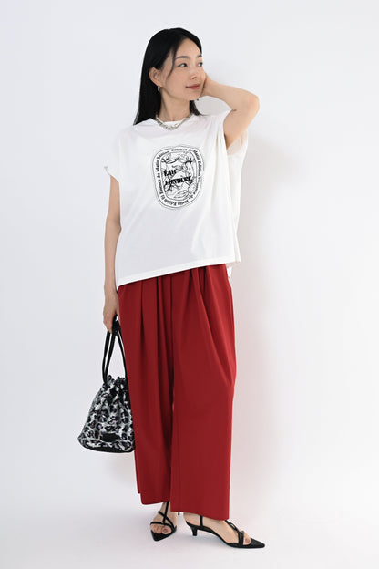 フロッキープリントTシャツ