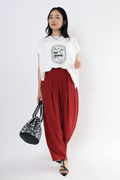 フロッキープリントTシャツ