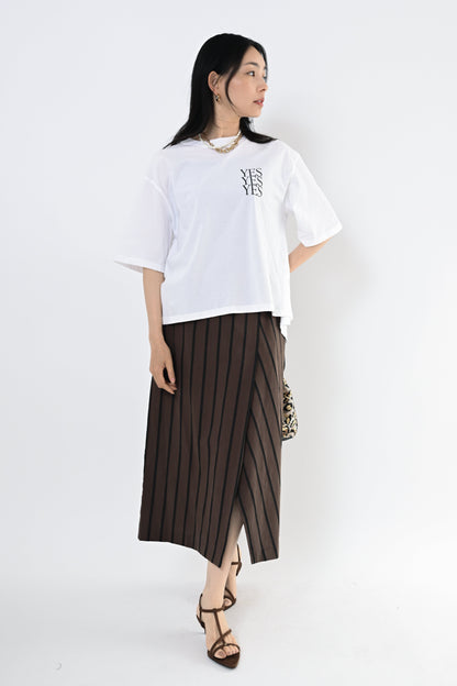 バックフレアプリントTシャツ