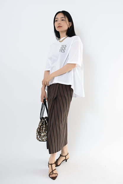 バックフレアプリントTシャツ