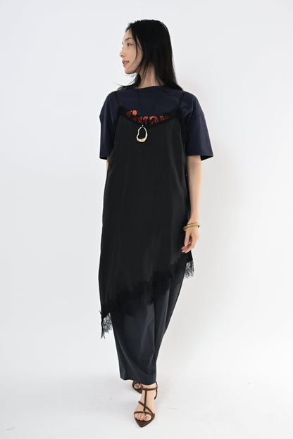 [再入荷]レースアシメヘムキャミソール
